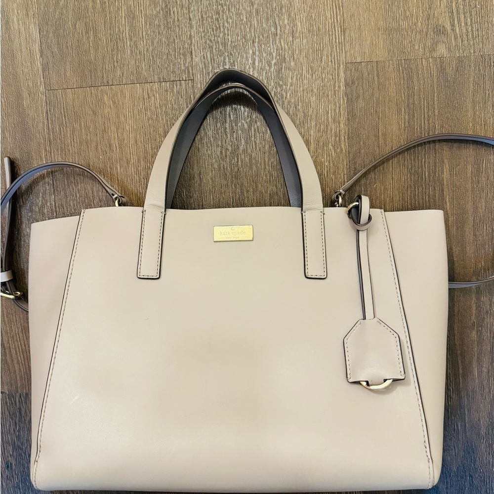Kate Spade Gray Large Tote Bag